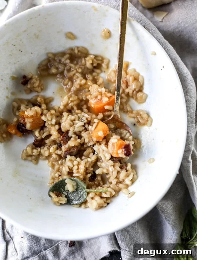 bacon butternut squash risotto I howsweeteats.com 