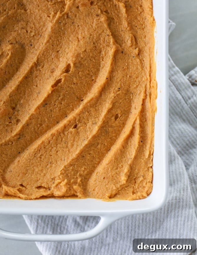 savory sweet potato casserole I howsweeteats.com