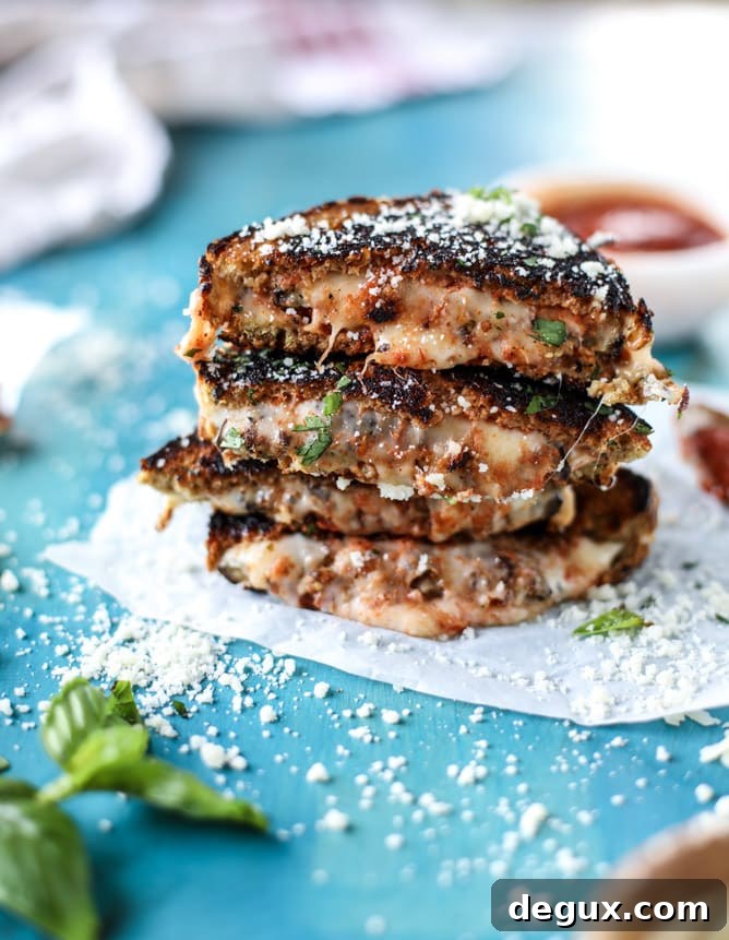 eggplant parmesan grilled cheese I howsweeteats.com 