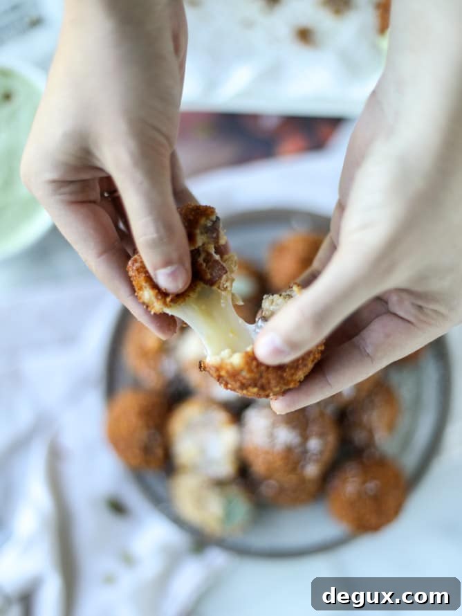 bacon butternut arancini with pumpkin pesto dip I howsweeteats.com