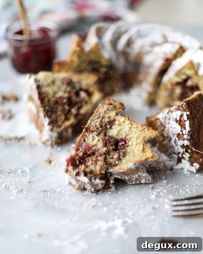 leftover cranberry sauce greek yogurt coffee cake I howsweeteats.com