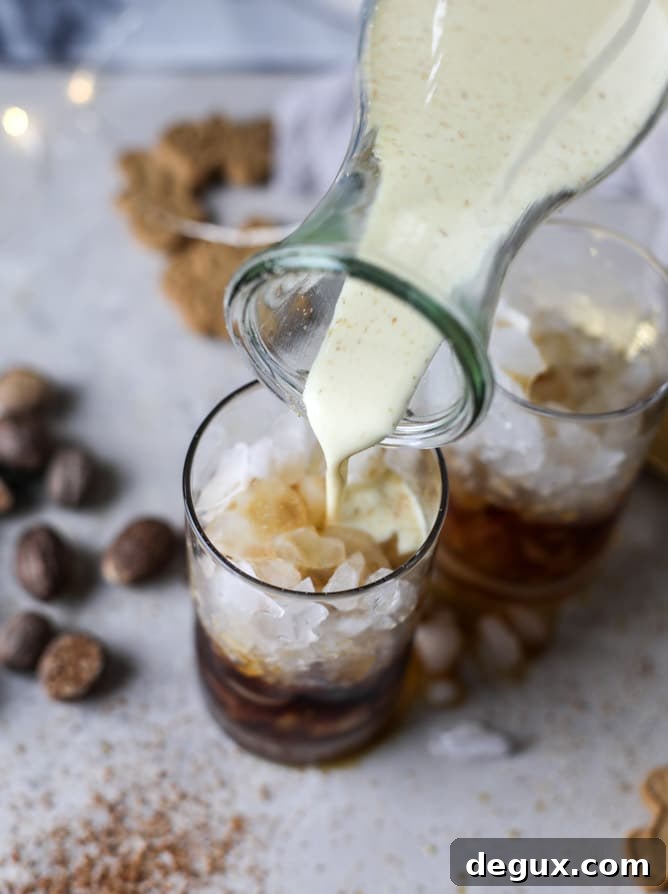 iced eggnog lattes I howsweeteats.com 