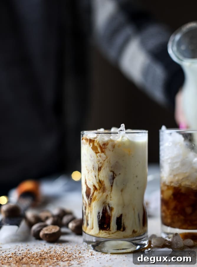 iced eggnog lattes I howsweeteats.com 