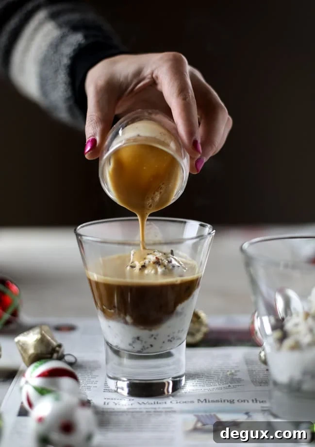 how to make peppermint affogato (video!) I howsweeteats.com 