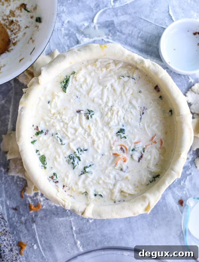 spiralized sweet potato, kale and bacon quiche I howsweeteats.com 