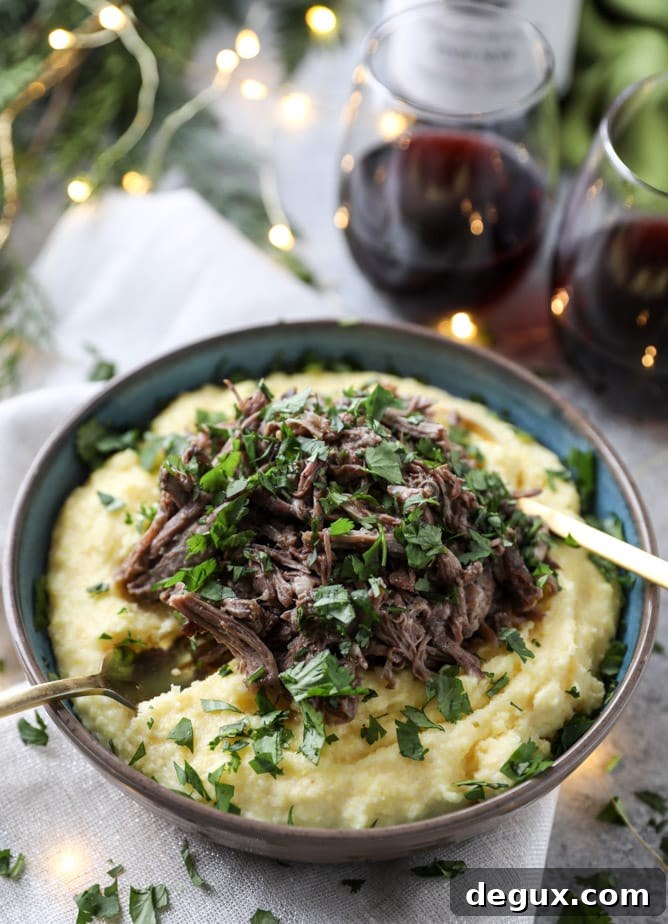 Slow-Cooked Cabernet Beef Short Ribs with Mascarpone Polenta 11 slow cooker cabernet beef short ribs with mascarpone polenta