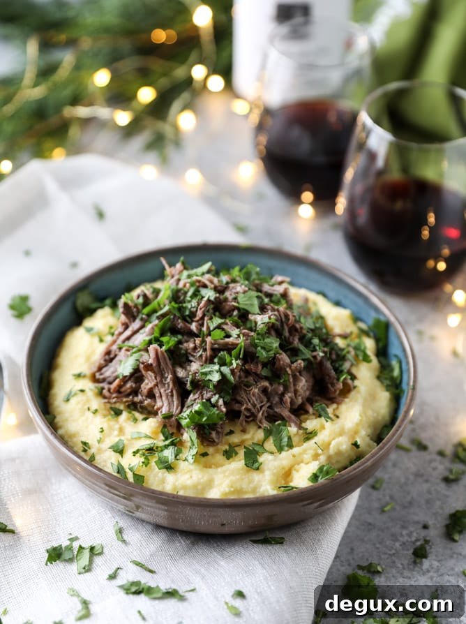 Slow-Cooked Cabernet Beef Short Ribs with Mascarpone Polenta 7 slow cooker cabernet beef short ribs with mascarpone polenta