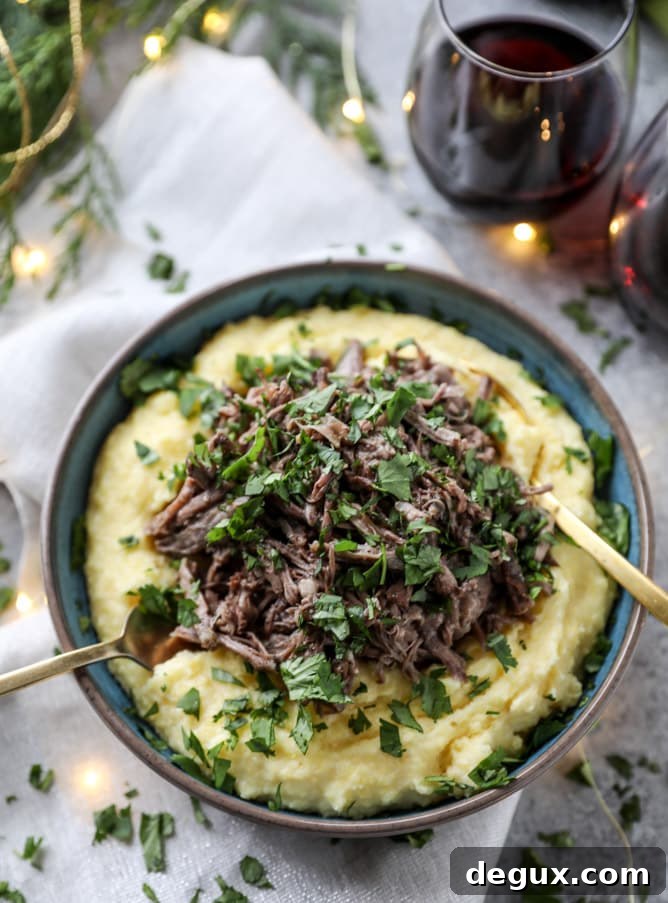 Slow-Cooked Cabernet Beef Short Ribs with Mascarpone Polenta 9 slow cooker cabernet beef short ribs with mascarpone polenta