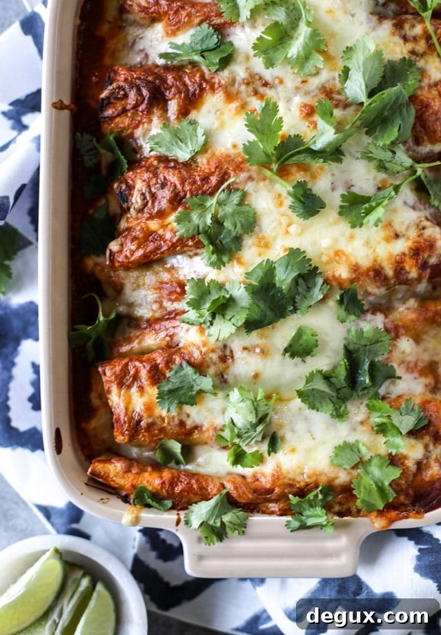 Smoky Enchilada Sauce in 10 Minutes with Cheesy Pork Enchiladas 5 cheesy pork enchiladas with 10 minutes smoky enchilada sauce I howsweeteats.com