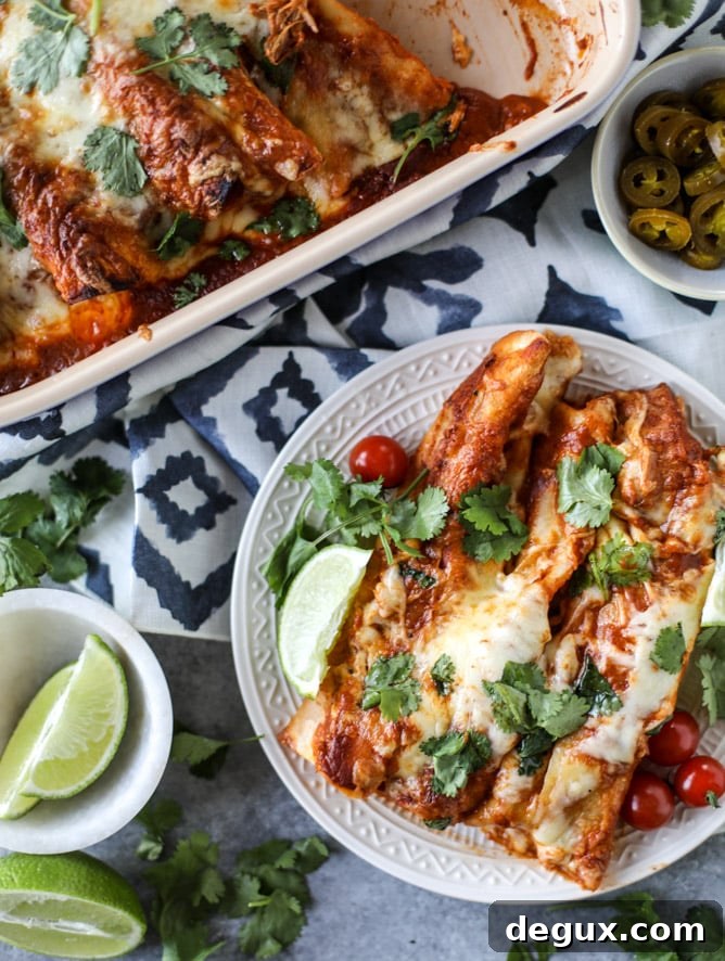 Smoky Enchilada Sauce in 10 Minutes with Cheesy Pork Enchiladas 10 cheesy pork enchiladas with 10 minutes smoky enchilada sauce I howsweeteats.com