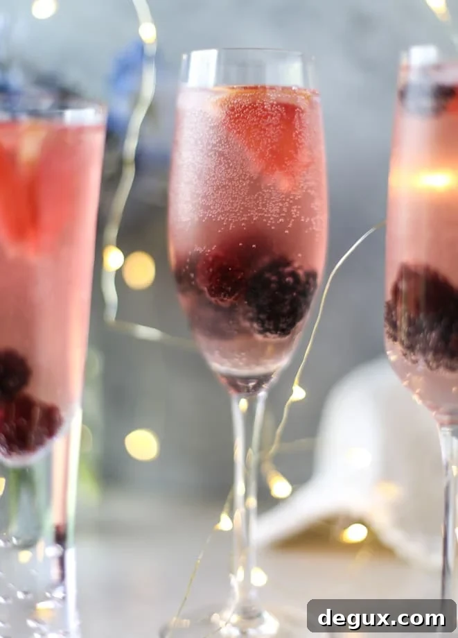 blackberry champagne punch I howsweeteats.com 