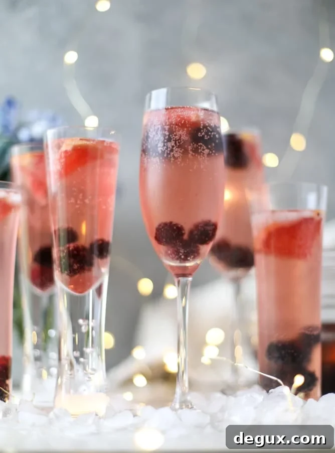 blackberry champagne punch I howsweeteats.com 