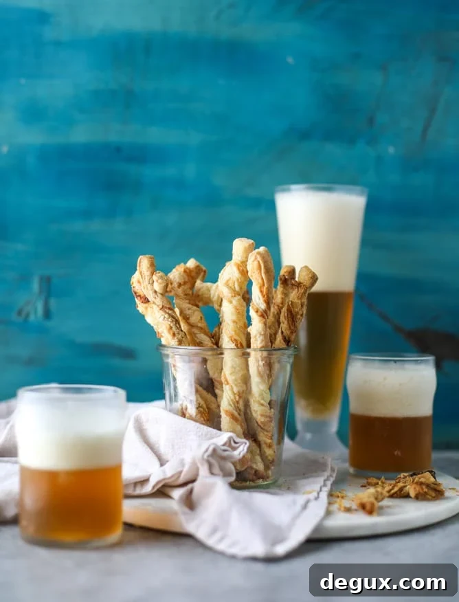 roasted garlic and sharp cheddar cheese straws I howsweeteats.com 