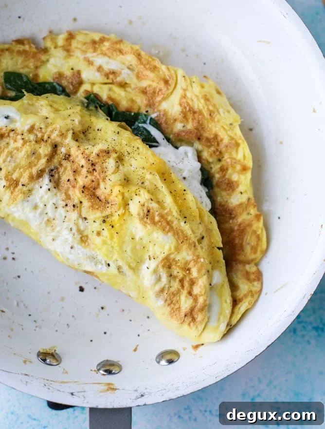 15-Minute Spinach & Burrata Omelet with Avocado Salad 4 15 minute Spinach Burrata Omelet with Avocado Salad