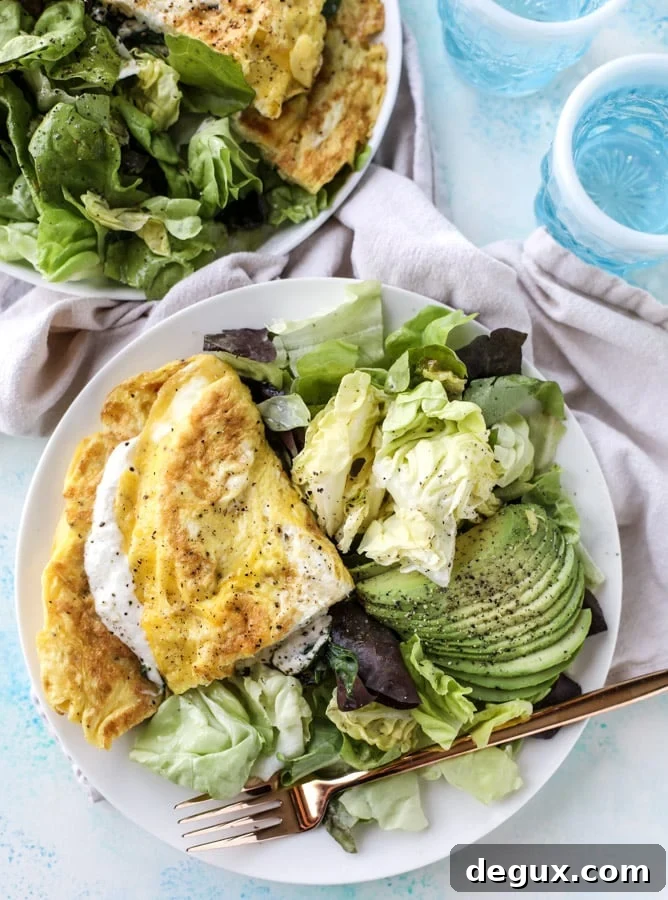 15-Minute Spinach & Burrata Omelet with Avocado Salad 8 15 minute Spinach Burrata Omelet with Avocado Salad