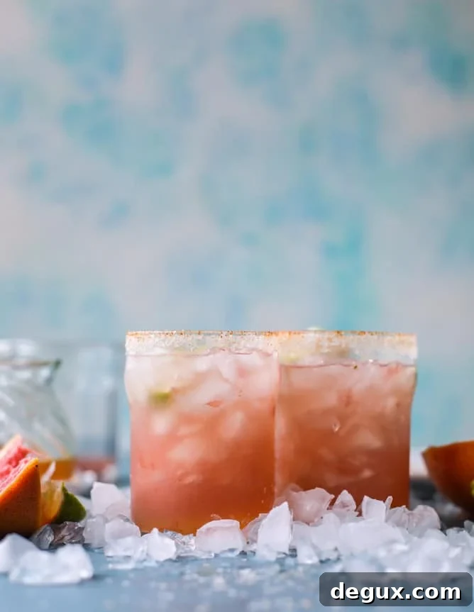 Spicy Chili Salt Pink Grapefruit Margarita Recipe 7 pink grapefruit margaritas with chili salt I howsweeteats.com