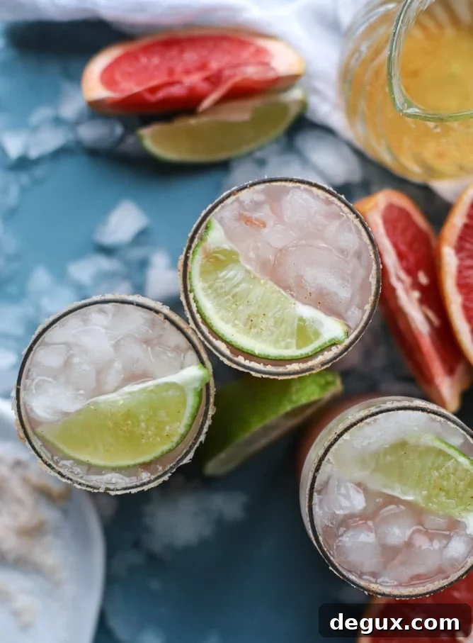 Spicy Chili Salt Pink Grapefruit Margarita Recipe 9 pink grapefruit margaritas with chili salt I howsweeteats.com