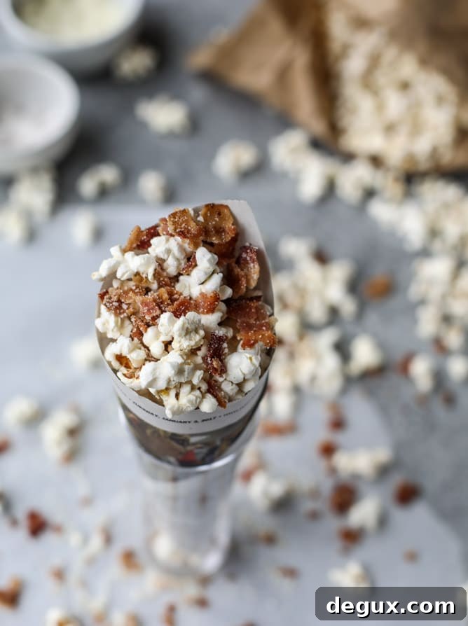 champagne caramel popcorn & bacon truffle parmesan popcorn recipe I howsweeteats.com 