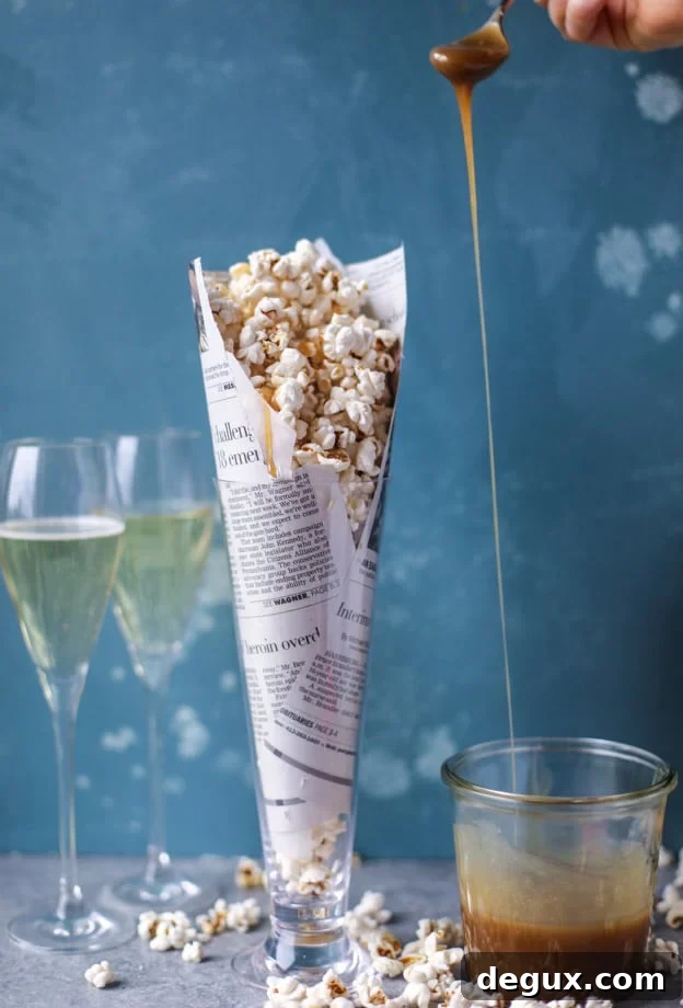 champagne caramel popcorn & bacon truffle parmesan popcorn recipe I howsweeteats.com 