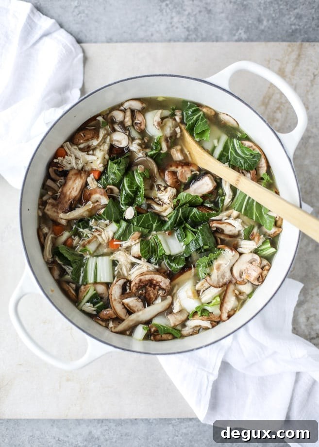 asian chicken soup I howsweeteats.com 