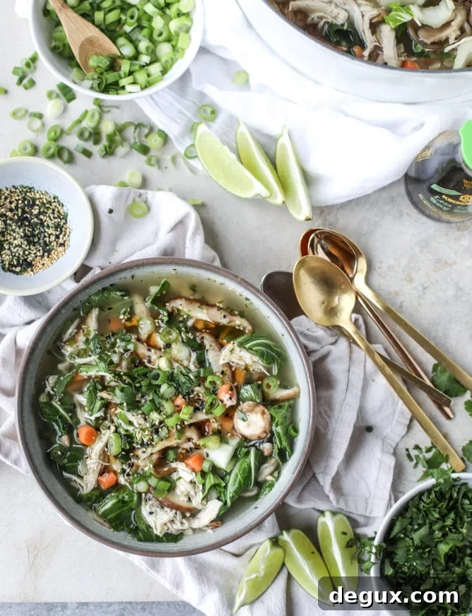 asian chicken soup I howsweeteats.com 