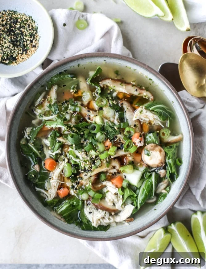 asian chicken soup I howsweeteats.com 