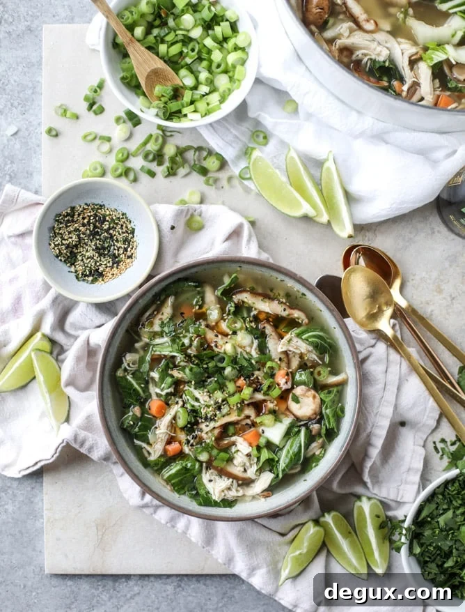 asian chicken soup I howsweeteats.com 