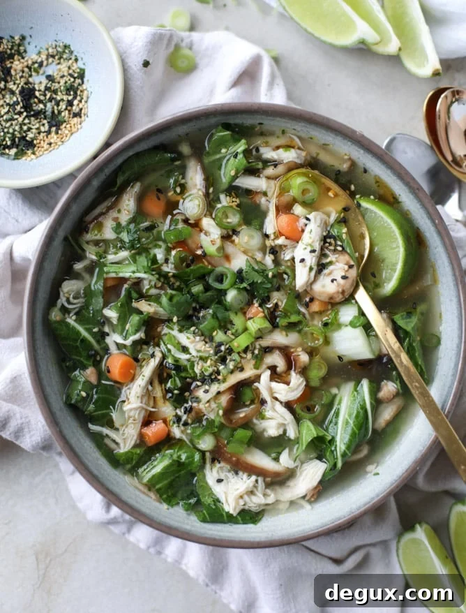asian chicken soup I howsweeteats.com 
