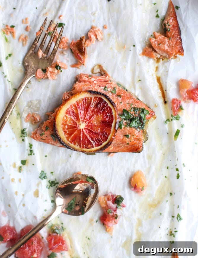 winter citrus butter salmon I howsweeteats.com 