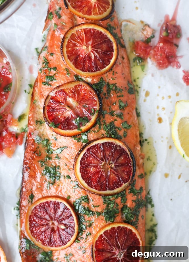 winter citrus butter salmon I howsweeteats.com 