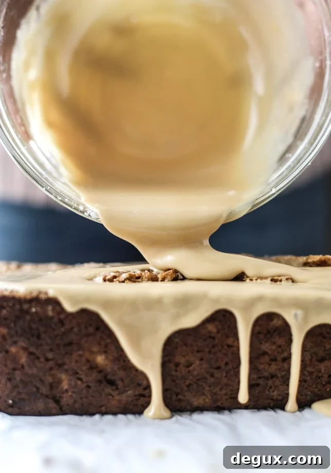 banana bread with espresso glaze I howsweeteats.com 