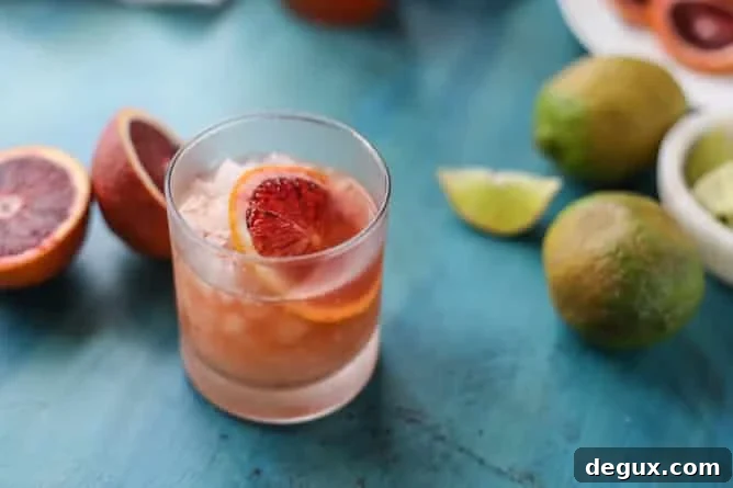 blood orange tequila fizz I howsweeteats.com 