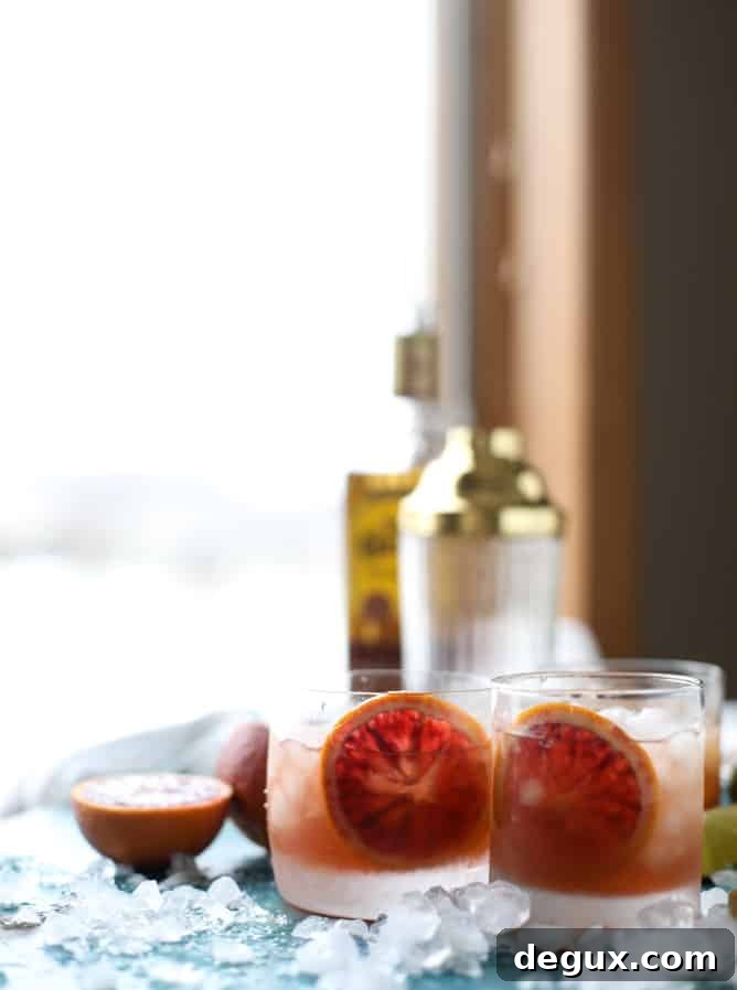 blood orange tequila fizz I howsweeteats.com 