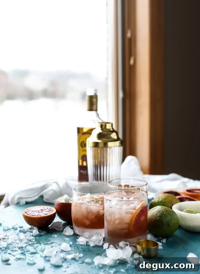 blood orange tequila fizz I howsweeteats.com 