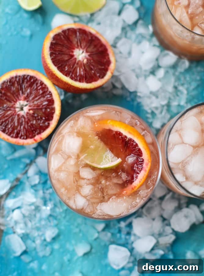 blood orange tequila fizz I howsweeteats.com 