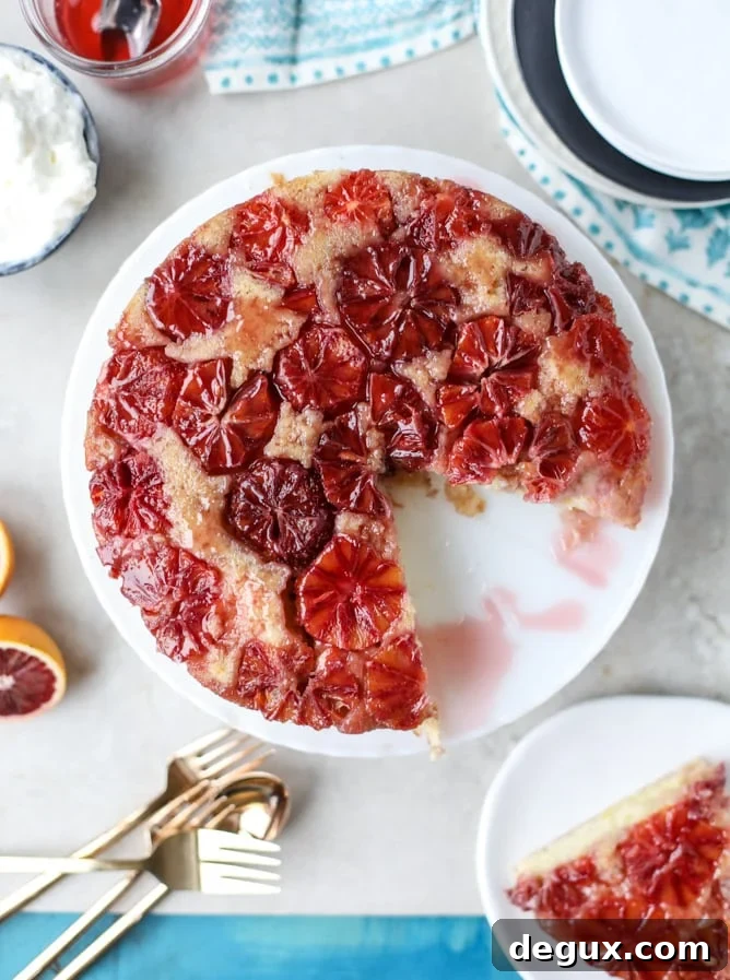 blood orange upside down cake I howsweeteats.com