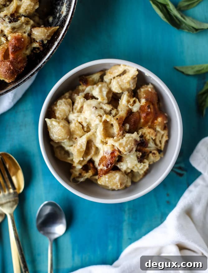 Roasted Caauliflower Shells & Cheese Bake with Crispy Topping 9 roasted cauliflower shells and cheese I howsweeteats.com