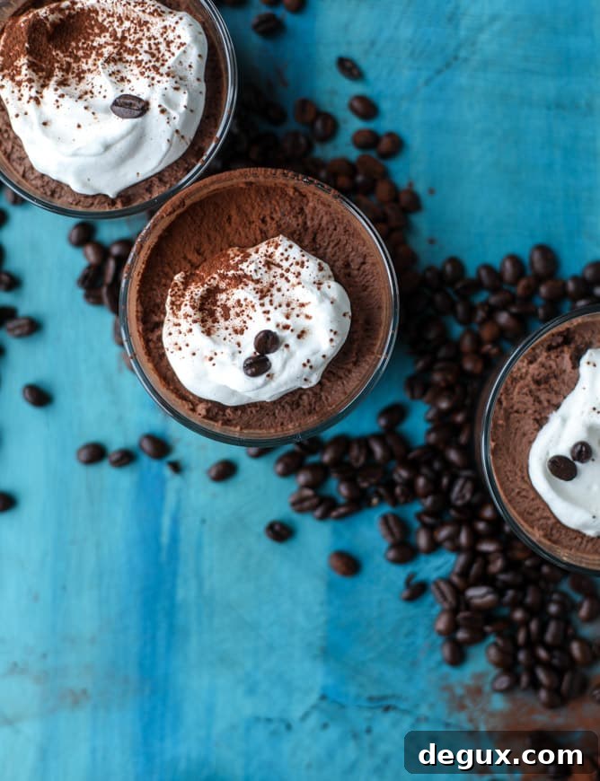 Whipped Tiramisu Chocolate Mousse with Coffee Cream 5 whipped tiramisu coffee chocolate mousse I howsweeteats.com
