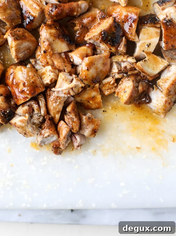 honey mustard chicken chopped salad I howsweeteats.com