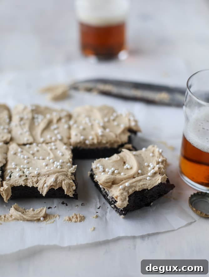 beer brownies I howsweeteats.com