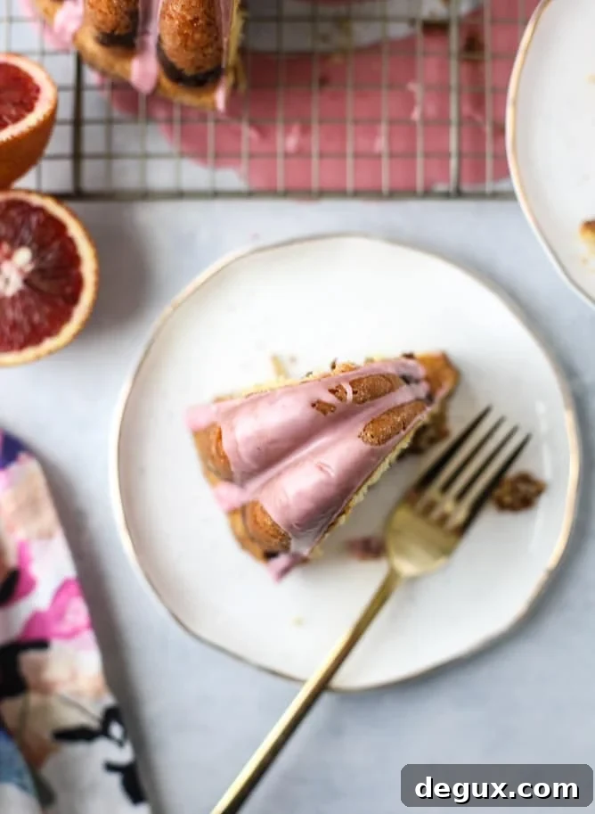 Blood Orange Coffee Cake Recipe — Citrus-Swirled Bundt Cake 10 This blood orange coffee cake is made with greek yogurt and the most delicious blood orange glaze! Perfect for a winter breakfast or brunch! I howsweeteats.com #bloodorange #coffeecake