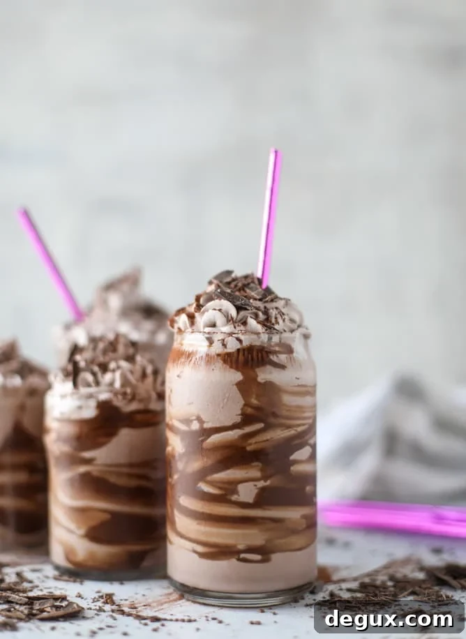 chocolate lovers coconut milkshakes I howsweeteats.com