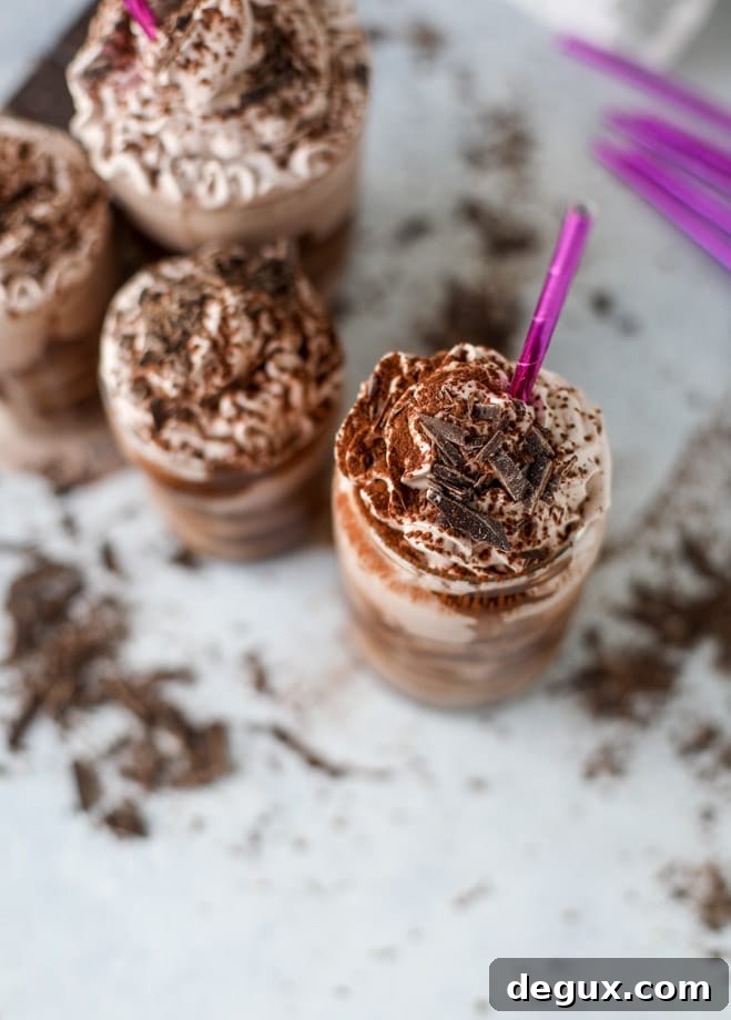 chocolate lovers coconut milkshakes I howsweeteats.com
