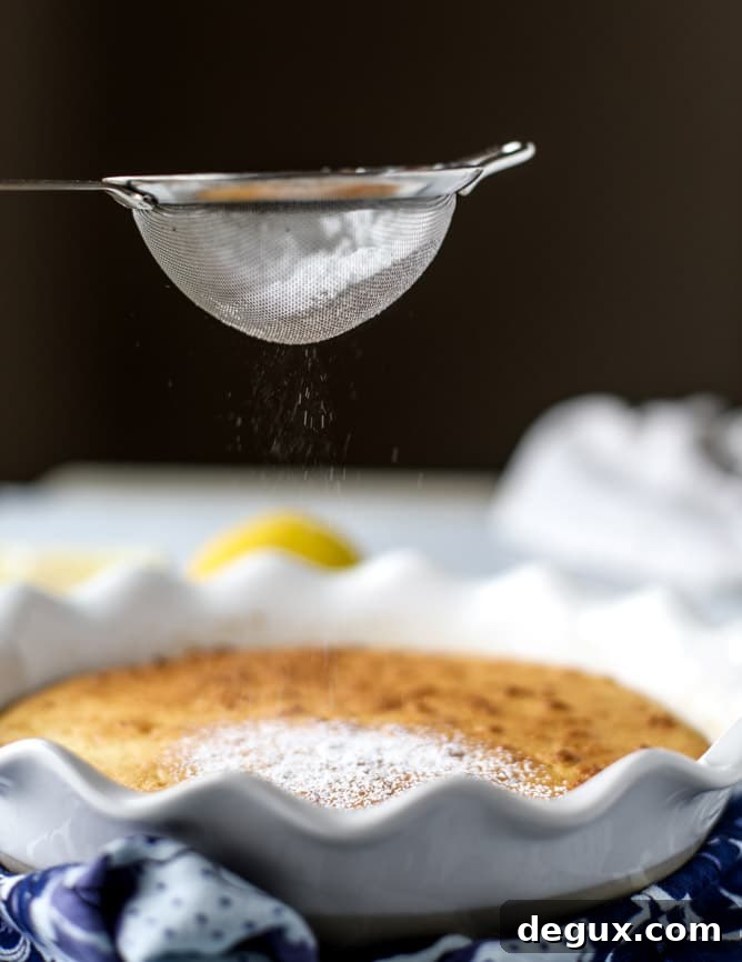 lemon almond pudding cake I howsweeteats.com