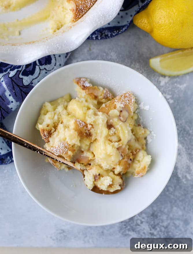 lemon almond pudding cake I howsweeteats.com
