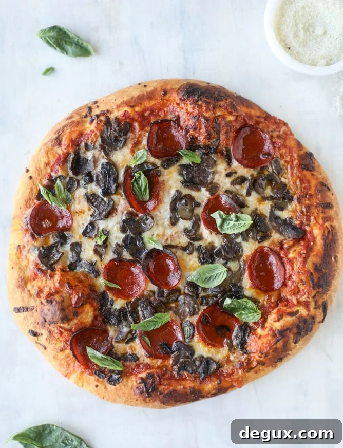 truffle mushroom pizza I howsweeteats.com