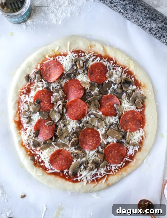 truffle mushroom pizza I howsweeteats.com
