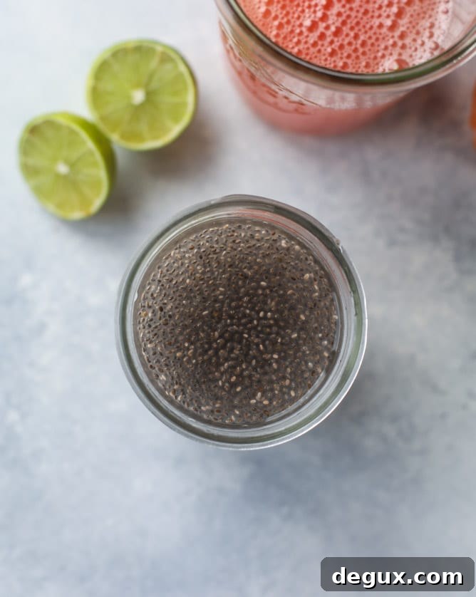 grapefruit mint chia refresher I howsweeteats.com