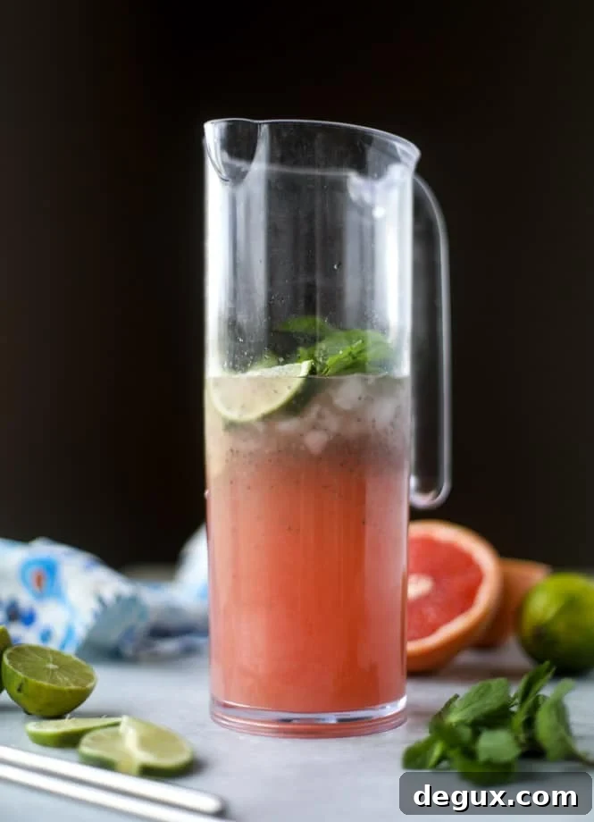grapefruit mint chia refresher I howsweeteats.com