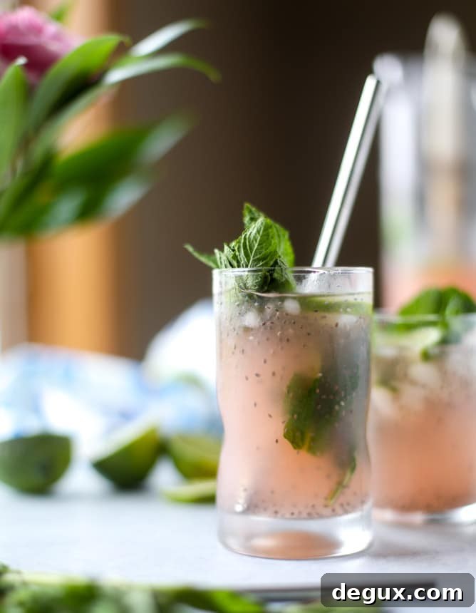grapefruit mint chia refresher I howsweeteats.com